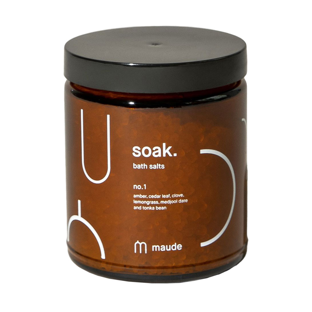 Мінеральна сіль для ванни Maude Soak. Bath Salts No.1 Amber, Cedar Leaf &amp; Lemongrass, 227 г