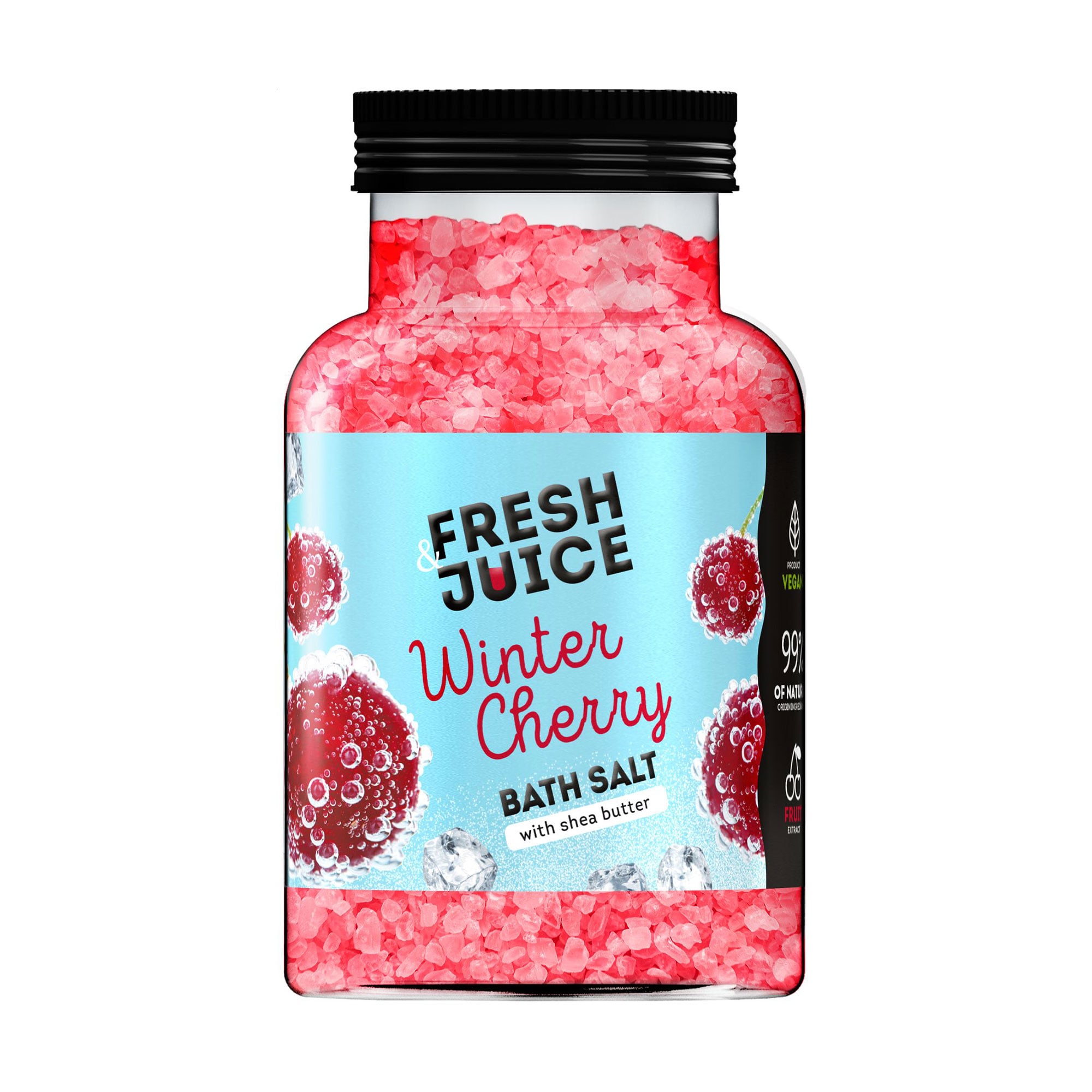 Сіль для ванни Fresh Juice Winter Cherry Bath Salt з олією ши, 700 г
