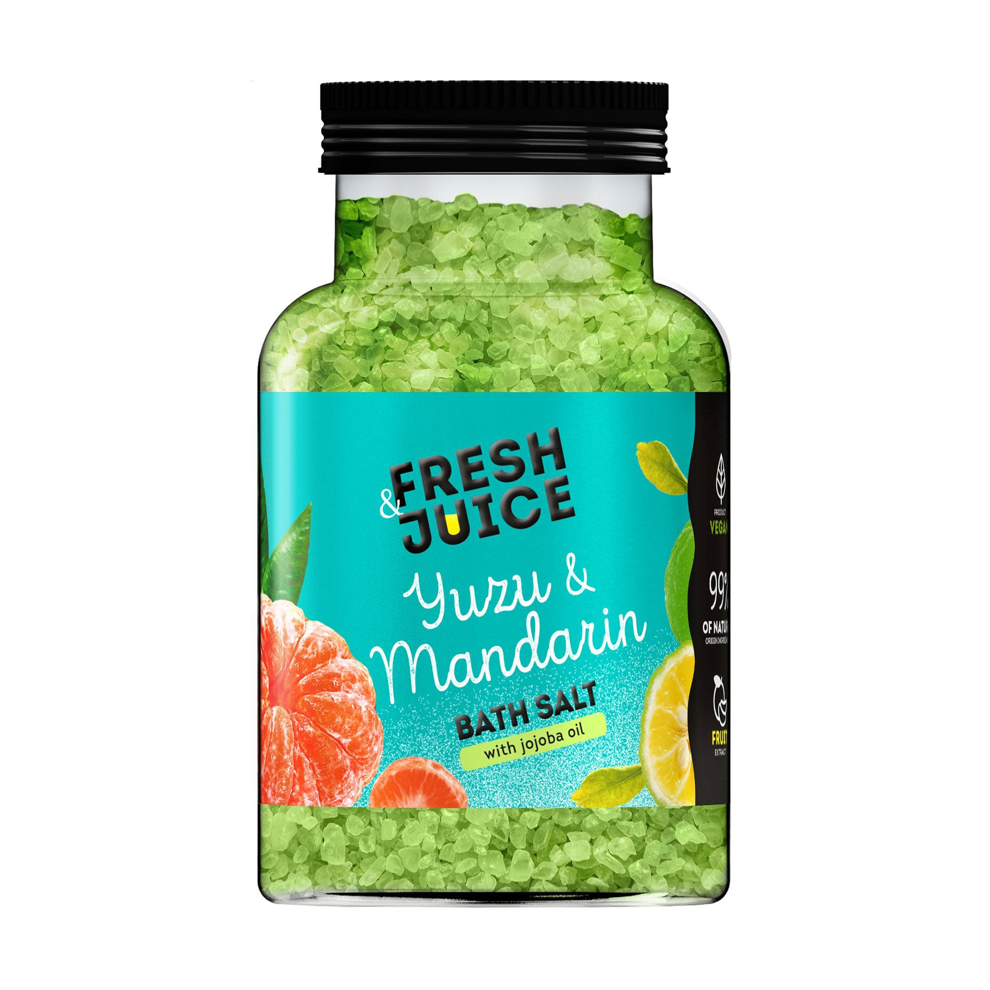 Сіль для ванни Fresh Juice Yuzu &amp; Mandarin Bath Salt з олією жожоба, 700 г